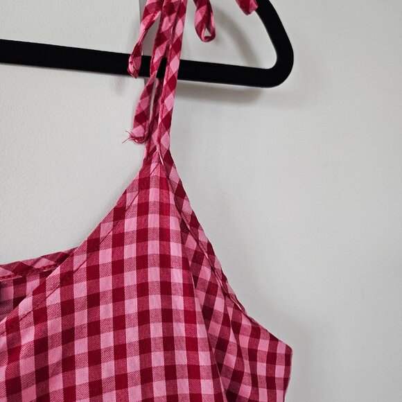 Lazy Oaf Pink Plaid Jumpsuit UK 14 - Picture 5 of 12